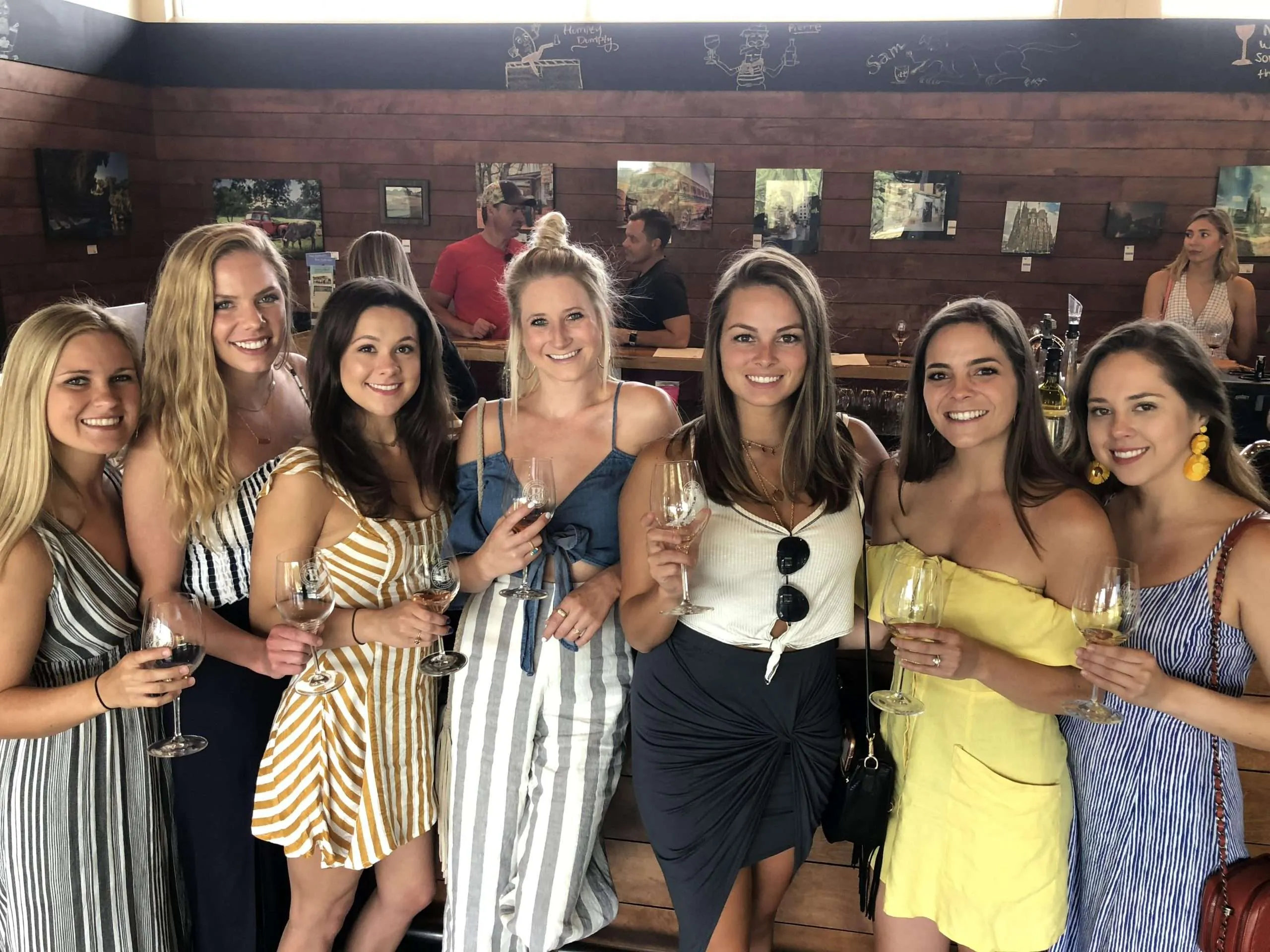 Bachelorette party at a Fredericksburg winery